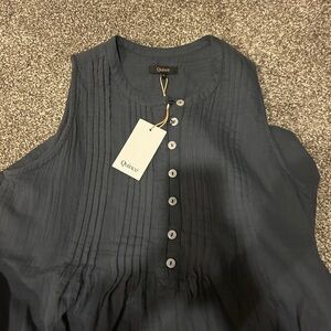 Quince Button-Down Sleeveless Dress